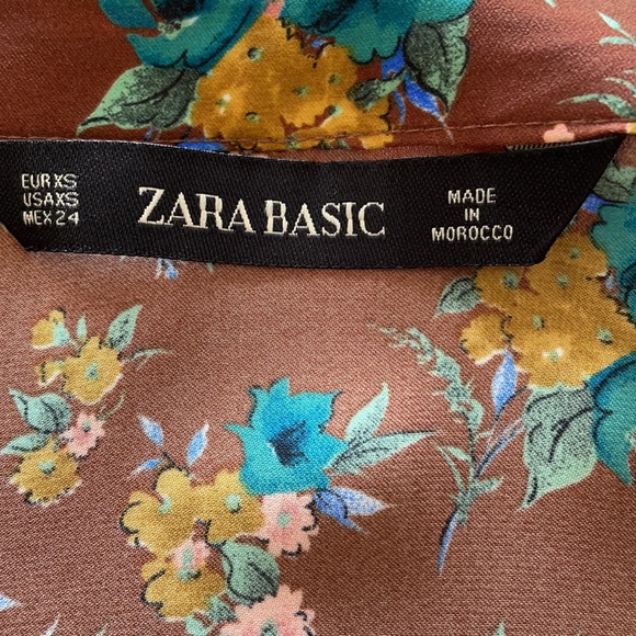 Zara floral crop blouse size XS - Picture 7 of 7